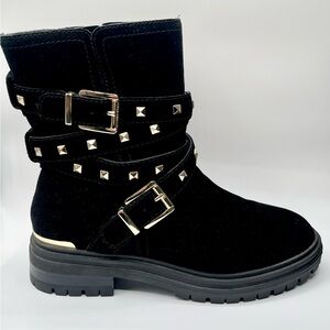 Black Studded Ankle Boots